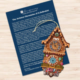 Miniature Clock Decorative Wooden Ornaments Set of 3 by G. Debrekht - Christmas Decor - 8091020-S3