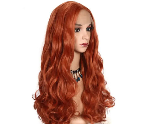 Long curly hair golden brown hood - Lootquake