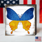 Decoración de madera con mariposas ucranianas - Decoración internacional - 8187128B