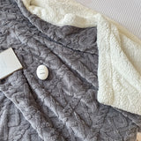 1pc Double-Sided Fleece Bed Blanket, Autumn And Winter Thickened Sofa Blanket, Air Conditioning Blanket, Suitable For All Seasons, Christmas present