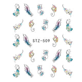 Butterfly Flower Water Transfer Decal Nail Sticker