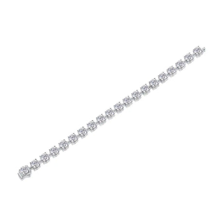About Time Luxury Fashion Mossan Diamond S925 Silver Bracelet Comparable To Natural Diamonds - Lootquake