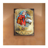 Drummer Boy Wooden Gold Plated Religious Christian Sacred Icon - Inspirational Icon Decor - 85044