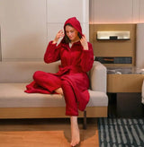 Women's Fibre Velvet Gown Set - Lootquake