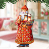 Crucero navideño con adornos de madera de Papá Noel de G. Debrekht - Decoración navideña de muñeco de nieve de Papá Noel - 8691408