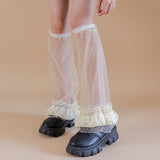 Y2g Millennium Hot Girl Bronzing Black Speaker Width Leg Warmer Calf Socks