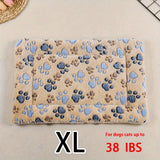 Manta rectangular para mascotas, resistente a la suciedad y para todas las estaciones - Cómoda cama con estampado de pata de perro y corazón (1 unidad)