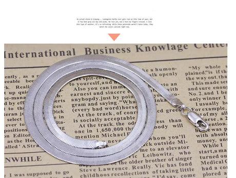 Snake Chain Platinum Plated Men`s Necklaces - Lootquake
