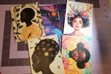 "Miss You Dearly" | Vibrant Afro-Fantasy Postcard
