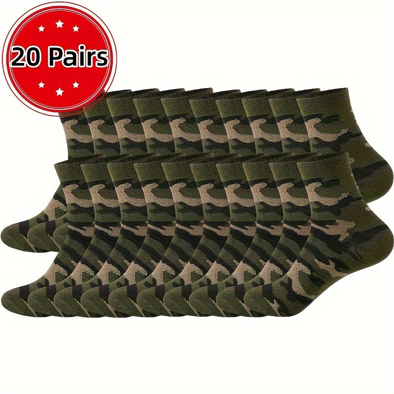 Lot de 5/30 paires de chaussettes tendance pour homme, respirantes, confortables et décontractées, idéales pour le sport en extérieur et en toutes saisons.