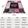 Cool Mimi Gift Idea - 1pc Mimi Throw Blanket for Grandma - Best Sofa Blanket for Grandchildren