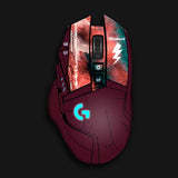 Pegatina protectora personalizable para ratón gaming G502: ajuste preciso, textura mate, no incluye batería
