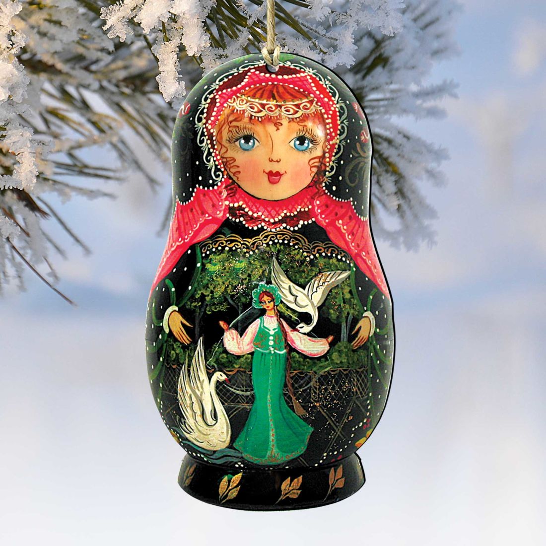 Nesting Doll Wooden Ornaments by G. DeBrekht - Christmas Decor - 8115990