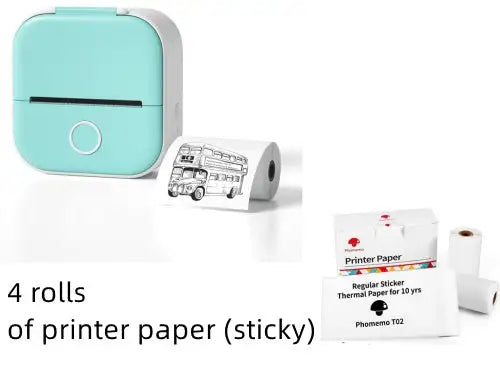 Portable Mini Printer for Students and Hobbyists, Bluetooth Thermal Label Printer