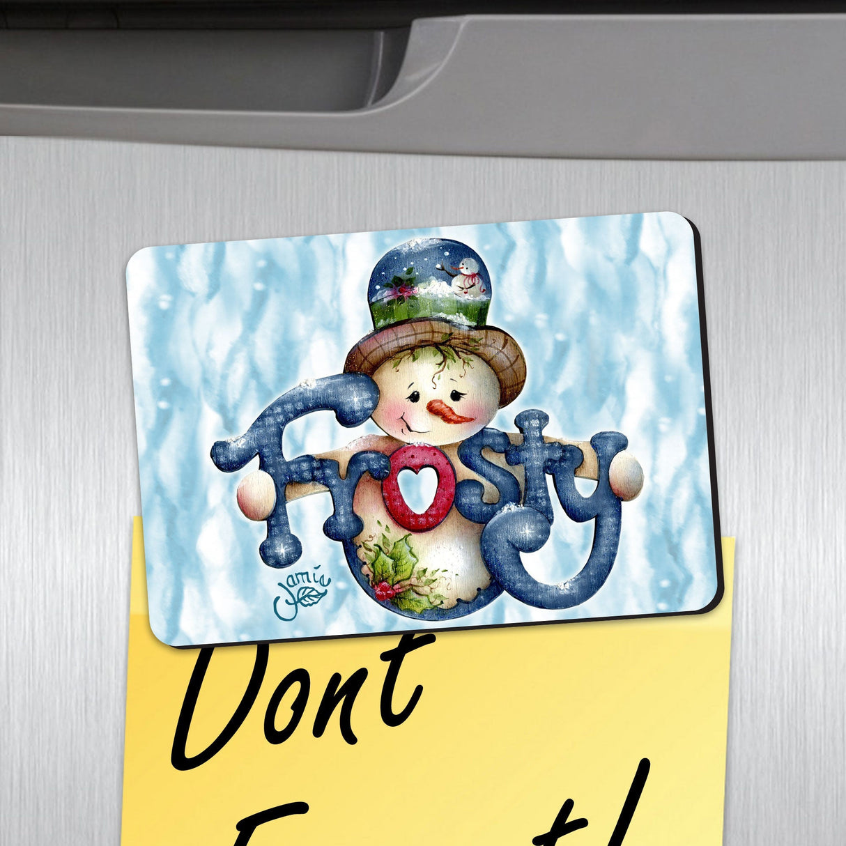 Juego de 3 imanes para refrigerador con forma de escarcha de Jamie Mills-Price