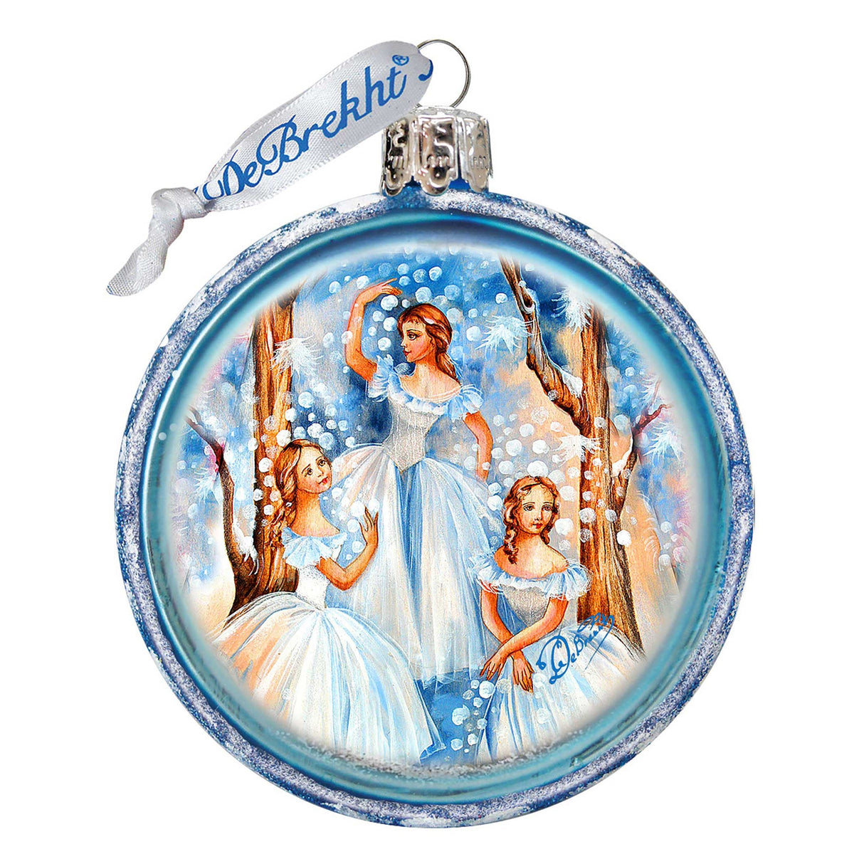 Adorno de cristal con copos de nieve de G. DeBrekht - Decoración navideña - 764-721