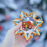 Adornos de madera con forma de copo de nieve de G. Debrekht - Decoración navideña de Papá Noel - 8688428