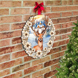 Majestic Forest Deer Holiday Door Decor by G. Debrekht - Christmas Decor - 8611065H