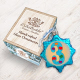 3 mini adornos de vidrio de mercurio de G. DeBrekht - Decoración infantil Love Family - 770003