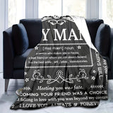 1pc Gifts Blanket For Him, Husband Boyfriend Gifts Blanket, Birthday Gift Ideas For Boyfriend, I Love You Gifts For Him Perfect For Birthday, Anniversary, Christmas, Valentine's Day, Soft And Comfortable Throw Blanket