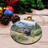 Adornos de madera Alaska Mountain Express de G.Debrekht - Decoración navideña con temática de vida silvestre - 870041