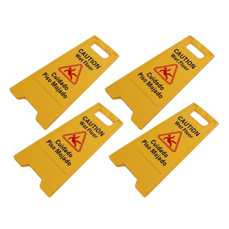 12Pcs Wet Floor Sign Foldable A Frame Caution Floor Sign Plastic 2 Sided for Indoor Outdoor - Lootquake
