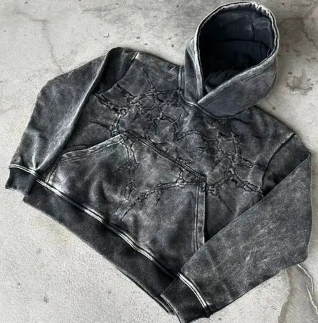 Casual Letter Explosion Print Men's Hoodie - Lootquake