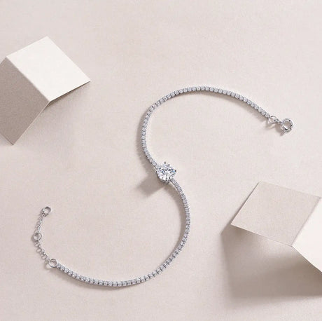 Dawn Luxury Fashion Mossan Diamond S925 Silver Bracelet - Lootquake