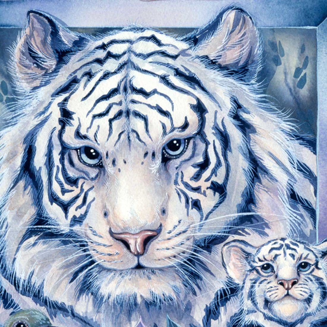 Decoración de puerta con un tigre en el jardín de J. Bergsma - Decoración de vida silvestre - 8591580W-JB