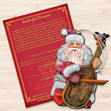 Violin Santa Christmas Wooden Ornaments by G. DeBrekht - Christmas Santa Snowman Decor - 8116210
