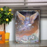 Ángel de nieve de fantasía, arte mural de madera de Josephine Wall - Decoración de fantasía - 852151-JW