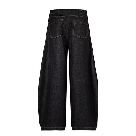 High Waist Dark Blue Wide Leg Jeans - Lootquake