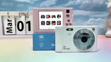 1080P HD Digital Camera 8x Digital Zoom Camera For Vlog 2.4 Inch LCD Rechargeable Camera Photography Camera For Teenagers And Beginners With 32GB TF Card Support Photo, Video And Webcam Thanksgiving And New Year Gift
