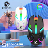 Ratón USB universal con cable y luz: sensor óptico de alta precisión, diseño ergonómico, luces LED luminosas, listo para usar, compatible con computadoras de escritorio, portátiles y juegos de eSports. Ratón para juegos competitivos, económico y duradero.