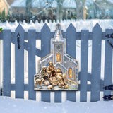 Nativity at the Chapel Nativity Door Decor by D. Gelsinger - Nativity Holiday Decor - 8121016H-1606