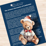 Christmas Teddy Bear Decorative Wooden Clip-on Ornaments Set of 3 by G. Debrekht - Christmas Decor - 8091011C-S3
