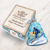 Adorno de cristal de mercurio con forma de esquiador de G. DeBrekht - Decoración navideña con motivos de vida silvestre - 771037