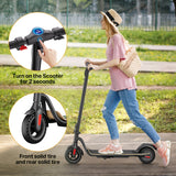 MEGAWHEELS S10 Foldable Electric Scooter For Adults With 8" Solid Tires, 15.5mph Top Speed, 3 Speed Modes And Up To 15miles Range Only 26.46LB Lightweight E-scooter For Commuting And As A Christmas Gift.