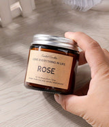 Vela artesanal con aroma a rosa, vertida a mano - Duración de 12 a 18 horas - Perfecta para el hogar, bodas o celebraciones de temporada