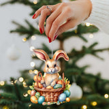 Easter Bunny Wooden Ornaments by G. DeBrekht Easter Spring Decor - 8652770