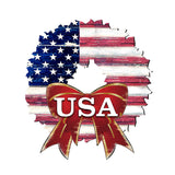 Guirnalda con la bandera estadounidense para decorar la puerta de G. DeBrekht - Decoración navideña americana - 8185302H-USA