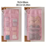 Sac de rangement pour sous-vêtements double face - Solution de rangement polyvalente pour lingerie et chaussettes, design compact et adapté aux voyages, avec fonction d'accrochage facile