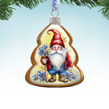 Christmas Gnome Mercury Glass Ornaments by G. Debrekht - Christmas Santa Snowman Decor - 776016