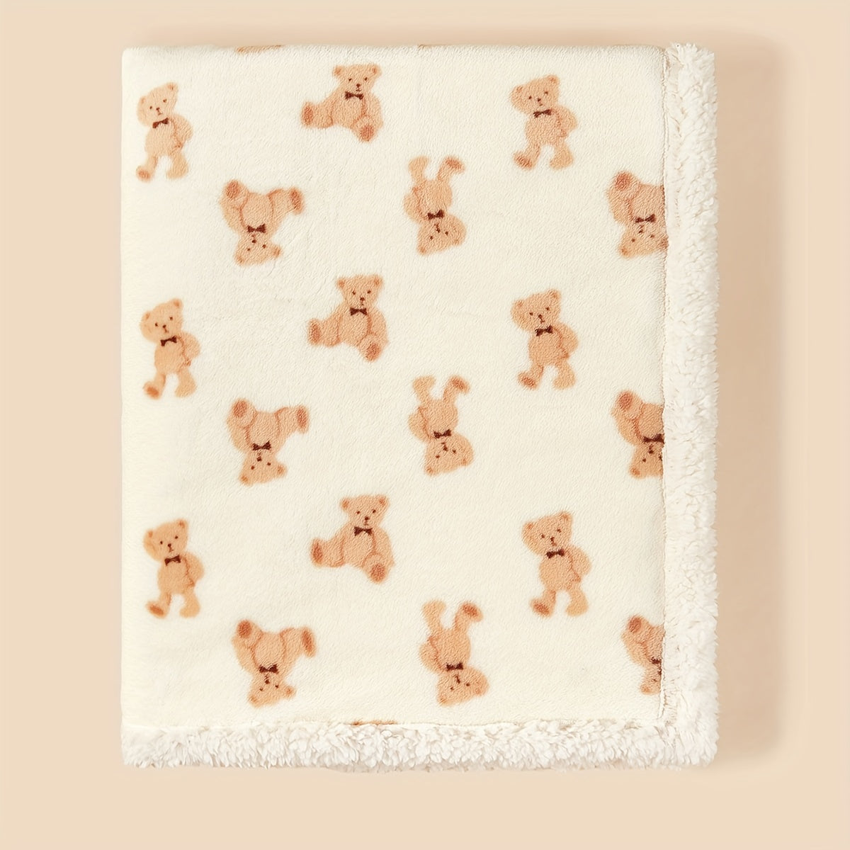 Manta de felpa con estampado de oso y vaca, lujosa y adorable decoración, ideal como regalo para Navidad, Acción de Gracias, Año Nuevo y San Valentín.