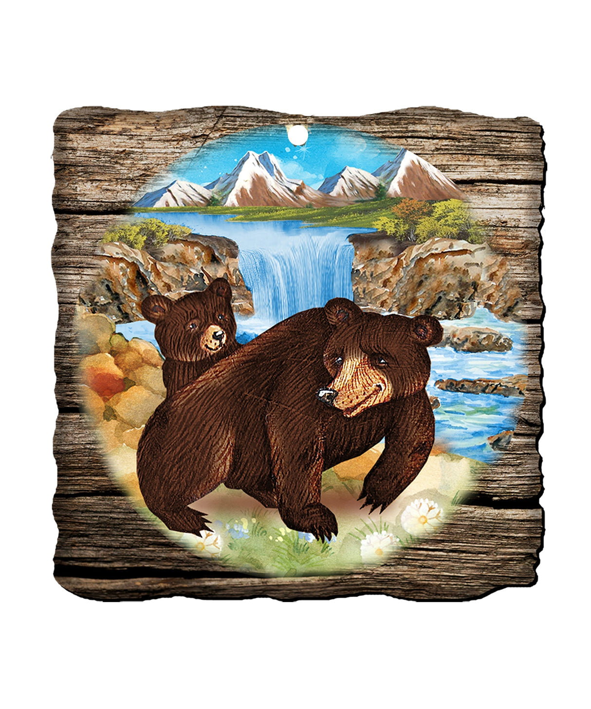 Bear Cabin Wildlife Door Decor - Wildlife Holiday Decor - 8114081H