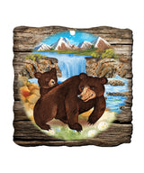 Bear Cabin Wildlife Door Decor - Wildlife Holiday Decor - 8114081H