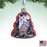 Night Watch Owls Mercury Glass Ornament by J. Bergsma - Wildlife Holiday Decor - 7783902-JB