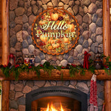 Letrero de bienvenida de Hello Pumpkin para puerta de entrada, decoración de madera para porche delantero de G. Debrekht, decoración de Acción de Gracias y Halloween - 933120H