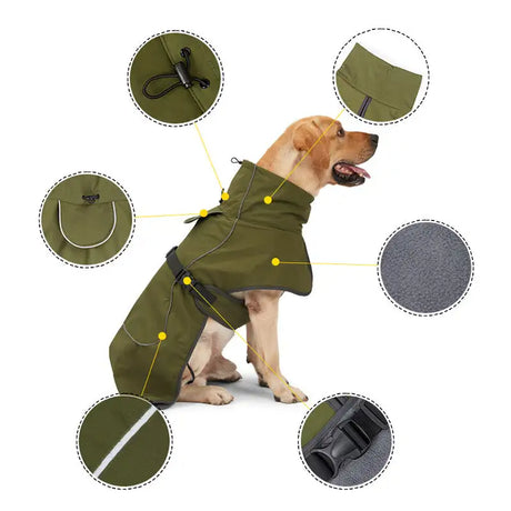 Medium And Large Dogs Handsome Winter Warm Clothing Snowproof Pet Supplies - Lootquake
