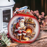 Adorno de cristal grande St. Nicks Nook de G.Debrekht - Decoración navideña de Papá Noel y muñeco de nieve - 73960